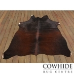 Midnight Brown and Reddish Cowhide Rug