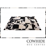 Magnifique tapis en patchwork noir et blanc