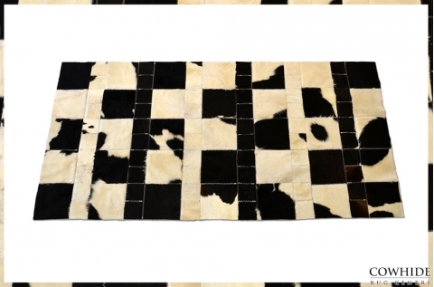 Classic Black and White Cowhide Patchwork
