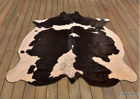Splotchy in Black and White Cowhide Rug