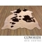 White Cowhide Rug with Freckles in Black