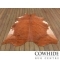 Copper Brown with White Details Cowhide Rug